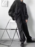 FOESCE Shirts Men Japanese Style Loose  Leisure Long Sleeves Chic New All-match Solid Summer High Street Simple Popular College Daily