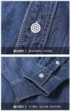 FOESCE Spring Autumn Long-sleeved Denim Shirt Men Jackets Fat Large Size Loose Work Shirt Men 5XL 6XL 7XL