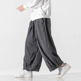 FOESCE Streetwear Jogger Pants Men‘s Streetwear Casual Harem Pants Male Trouser Solid Color Pants Oversized Man Corduroy Clothing