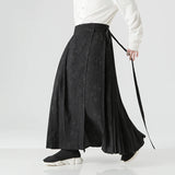 FOESCE Streetwear Men Skirt Pants Baggy Wide leg Pants Male Chinese Style Casual Jogging Pants Woman New Trousers Large Size Sweatpants