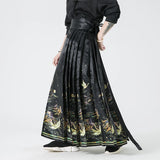 FOESCE Streetwear Men Skirt Pants Baggy Wide leg Pants Male Chinese Style Casual Jogging Pants Woman New Trousers Large Size Sweatpants