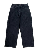 Foesce Streetwear Skull Pocket Embroidered Jeans Y2K Hip Hop Retro Baggy Jeans Black Pants Mens Punk Rock Low Rise Wide Leg Trousers