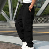 FOESCE Summer youth leisure sports cargo pants men Europe and the United States loose straight casual pants men