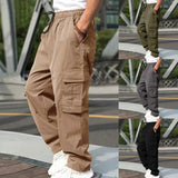 FOESCE Summer youth leisure sports cargo pants men Europe and the United States loose straight casual pants men