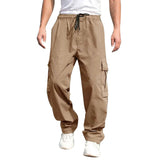 FOESCE Summer youth leisure sports cargo pants men Europe and the United States loose straight casual pants men