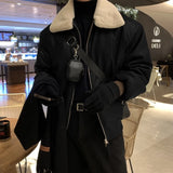 Winter Jacket Men Warm Brown Black Thick Leather Jacket Men Streetwear Korean Loose Short Coat Mens Thicken Leather Jackets