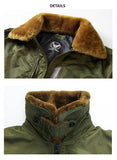 FOESCE Winter New Thick Windproof and Warm Men's Jacket, Retro Fashionable Loose Solid Color Workwear, Winter Cotton Jacket