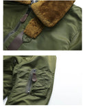 FOESCE Winter New Thick Windproof and Warm Men's Jacket, Retro Fashionable Loose Solid Color Workwear, Winter Cotton Jacket