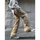 Winter Thick Pants Men Warm Solid Color Lamb Wool Pants Men Streetwear Korean Loose Wide Leg Pants Mens Thicken Trousers M-2XL