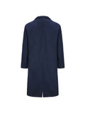FOESCE Wool Trench Coat Men Classic Turn-down Collar Wool Blends Button Jackets Casual Slim Long Windbreaker Autumn Winter Outwears
