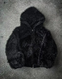 FOESCE Y2K Hoodies Casual Plush Hooded Men And Women Comfortable Thickened Cardigan Coat Tops American Fashion Versatile Jacket Zip Up