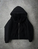 FOESCE Y2K Hoodies Casual Plush Hooded Men And Women Comfortable Thickened Cardigan Coat Tops American Fashion Versatile Jacket Zip Up
