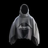 FOESCE Y2K Long Sleeve Hoodie Trendy Design Three Dimensional Printed Pattern Unisex Sportswear Retro Punk Oversized Casual Pullover