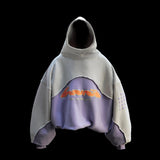 FOESCE Y2K Long Sleeve Hoodie Trendy Design Three Dimensional Printed Pattern Unisex Sportswear Retro Punk Oversized Casual Pullover
