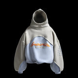 FOESCE Y2K Long Sleeve Hoodie Trendy Design Three Dimensional Printed Pattern Unisex Sportswear Retro Punk Oversized Casual Pullover