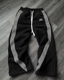 FOESCE Y2K Pants New Fashion Simple Striped Straight Casual Pants Women Retro Streetwear Hip-hop Korean Street Couple Loose Sweatpants