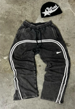 FOESCE Y2K Pants New Fashion Simple Striped Straight Casual Pants Women Retro Streetwear Hip-hop Korean Street Couple Loose Sweatpants