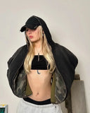 FOESCE Y2K Retro Camouflage Reversible Jackets Warm Jacket for Women and Men Street Coats Clothes Harajuku Hip-Hop Casual Street Wear