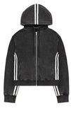 FOESCE Y2K Zip Up Hoodie Men Clothing New Fashion Stripe Graphic High Quality Oversized Hoodie Sweatshirt Punk Hip Hop Tops Streetwear