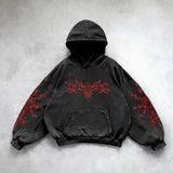 FOESCE Y2k Hoodie New Leaf pattern Camouflage Loose Sweatshirt Mens Womens American Retro Street Hip Hop Streetwear Unisex Camo Hoodies