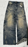 FOESCE Y2k Jeans Retro Distressed High Waisted Baggy Jeans Punk Hip Hop Men Women Wide Leg Straight Denim Pants Slouchy Streetwear