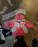 FOESCE Y2k Sportswear Two Piece Set Men and Women Hip Hop Harajuku Retro Patch Print Oversized Hoodie Sweatshirt Punk Casual Sweatpants