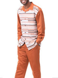 Foesce Fashion new fashion casual men's long-sleeved shirt + trousers two-piece outdoor leisure simple 3d printing men's walking suit