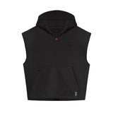 Versatile Sports Sleeveless Pocket Hoodie Summer Men's Solid Color Loose Casual Patchwork Top