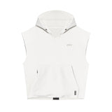 Versatile Sports Sleeveless Pocket Hoodie Summer Men's Solid Color Loose Casual Patchwork Top