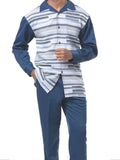 Foesce Fashion new fashion casual men's long-sleeved shirt + trousers two-piece outdoor leisure simple 3d printing men's walking suit