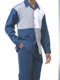 Foesce Fashion new fashion casual men's long-sleeved shirt + trousers two-piece outdoor leisure simple 3d printing men's walking suit