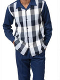Foesce Fashion new fashion casual men's long-sleeved shirt + trousers two-piece outdoor leisure simple 3d printing men's walking suit