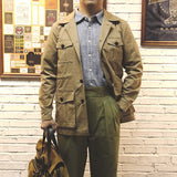 Foesce Read Description! 100% Cotton Vintage Stylish Safari Bush Jacket