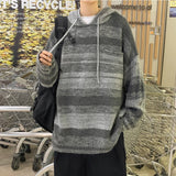 Trend Hooded Sweater Men's Korean Loose Hoodie Sweater Korean Version of Autumn/Winter Couples Sweater Coat Mens Knitted Sweater