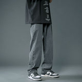 Foesce Autumn New Streetwear Baggy Jeans Men Korean Fashion Loose Straight Wide Leg Pants Male Brand Clothing Black Light Blue