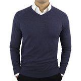 Foesce High Quality New Fashion Brand Woolen Knit Pullover V Neck Sweater Black for Men Autum Winter Casual Jumper Men Clothes 2Xl