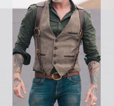 Sleeveless Men Vest Retro Waistcoat Men's Coats Man Coat Male Clothes Jackets Clothing Tactical Padded Mens Vests Golf