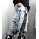 Hip hop Harem Jeans Men Casual Denim Cargo Pants Loose Baggy Wide Leg Jeans Trousers Street Jeans