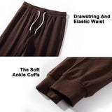 Vintage Sports Sweatpants Spring Autumn New Cotton Brown Joggers Fitness Casual Pencil Pants Loose Home Comfortable Sweatpants