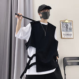 Foesce New Men And Women Casual Vest Korean Version Trend Loose Ins Solid Color Japanese Hip Hop Large Size Tooling All-match
