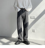 Foesce Korean Men's Baggy Homme Casual Pants Classic Cargo Pocket Blue/black Color Jeans Biker Denim Oversized Trousers M-2XL