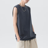 Summer Fashion Men's Tank Tops Cotton Sleeveless Shirt Man Loose Casual Tank Top Men