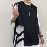 Foesce New Men And Women Casual Vest Korean Version Trend Loose Ins Solid Color Japanese Hip Hop Large Size Tooling All-match