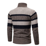 Foesce New Autumn Winter Cardigan Men Sweaters Jackets Coats Fashion Striped Knitted Cardigan Slim Fit Sweaters Coat Mens Clothing