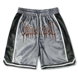 Hip Hop Casual Shorts Embroidery Color Block Patchwork Jogger Cargo Cotton Short Pants Men Loose Streetwear Sweatpants