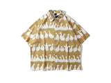 Streetwear Duck Print Short-Sleeved Shirt Men Harajuku Hawaiian Shirt Summer Casual Tee Pocket Shirts Women Unisex Tops