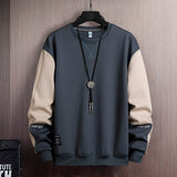 Foesce Solid Color Black White Patchwork Sweatshirt Men'S Hoodies Spring Autumn Hoody Casual Streetwear Clothes