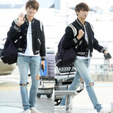 Couple Splicing Contrast Color Casual Baseball Uniform Jacket Spring and Autumn Youth Streetwear Men Korean Jacket Retro Clothes
