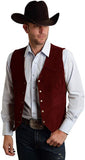 Foesce Men's Suede Slim Single-breasted Vest Casual Western Denim Vest Men's Casual Vest