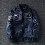 Winter Bomber Jacket Men Military Pilot Jacket Badge Fashion Double Side Wear Motorcycle Jacket Autumn Youth Men Clothing Pocket